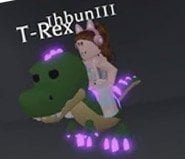 T-rex Mega Neon mascota legendaria huevo fósil adopt me roblox ponianoel